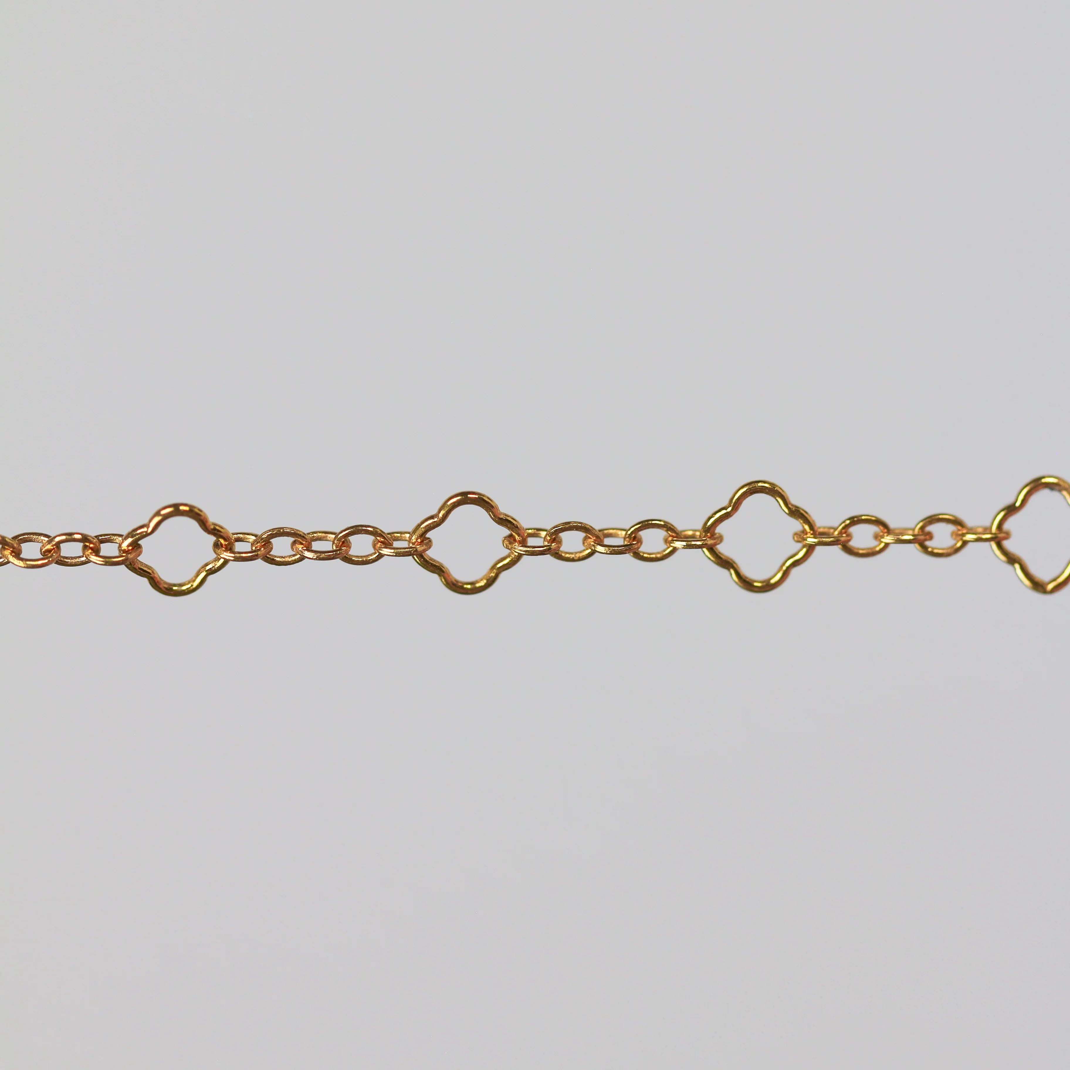 Alessia Permanent Jewelry Chain, Clover Design, Oval Links, Available in Gold Filled and Silver - Image 4