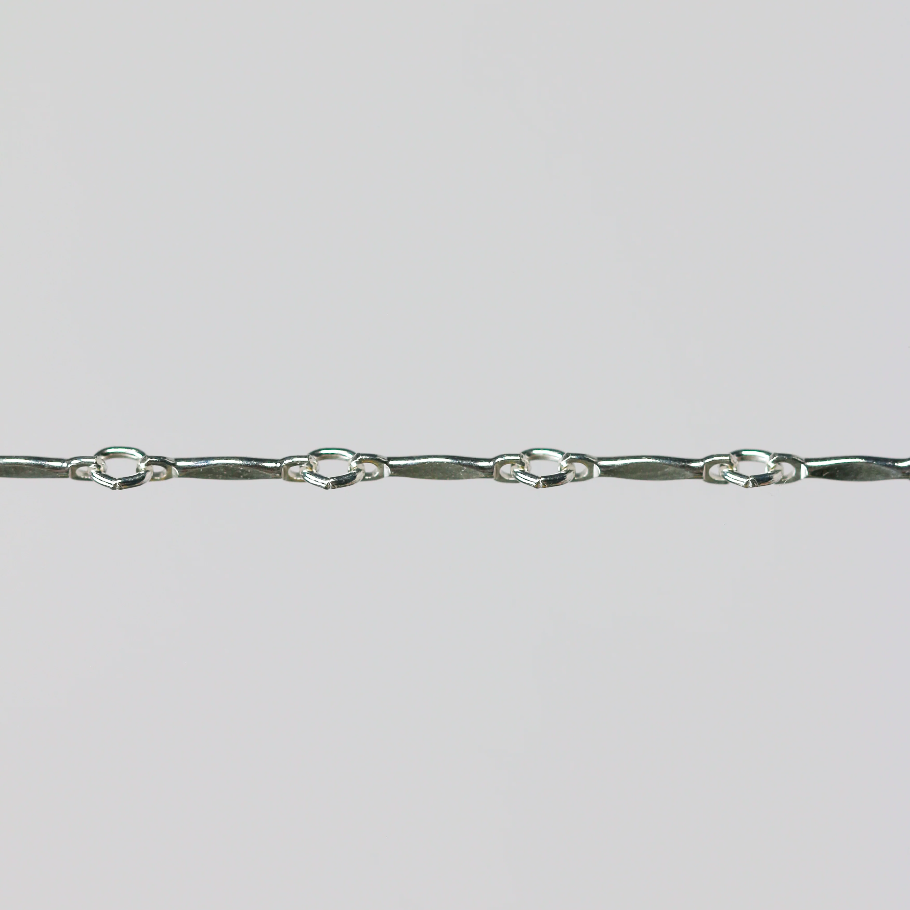 Brittany Permanent Jewelry Chain, Dapped Bar Design, Bar with Small Links, Available in Gold Filled and Silver - Image 5