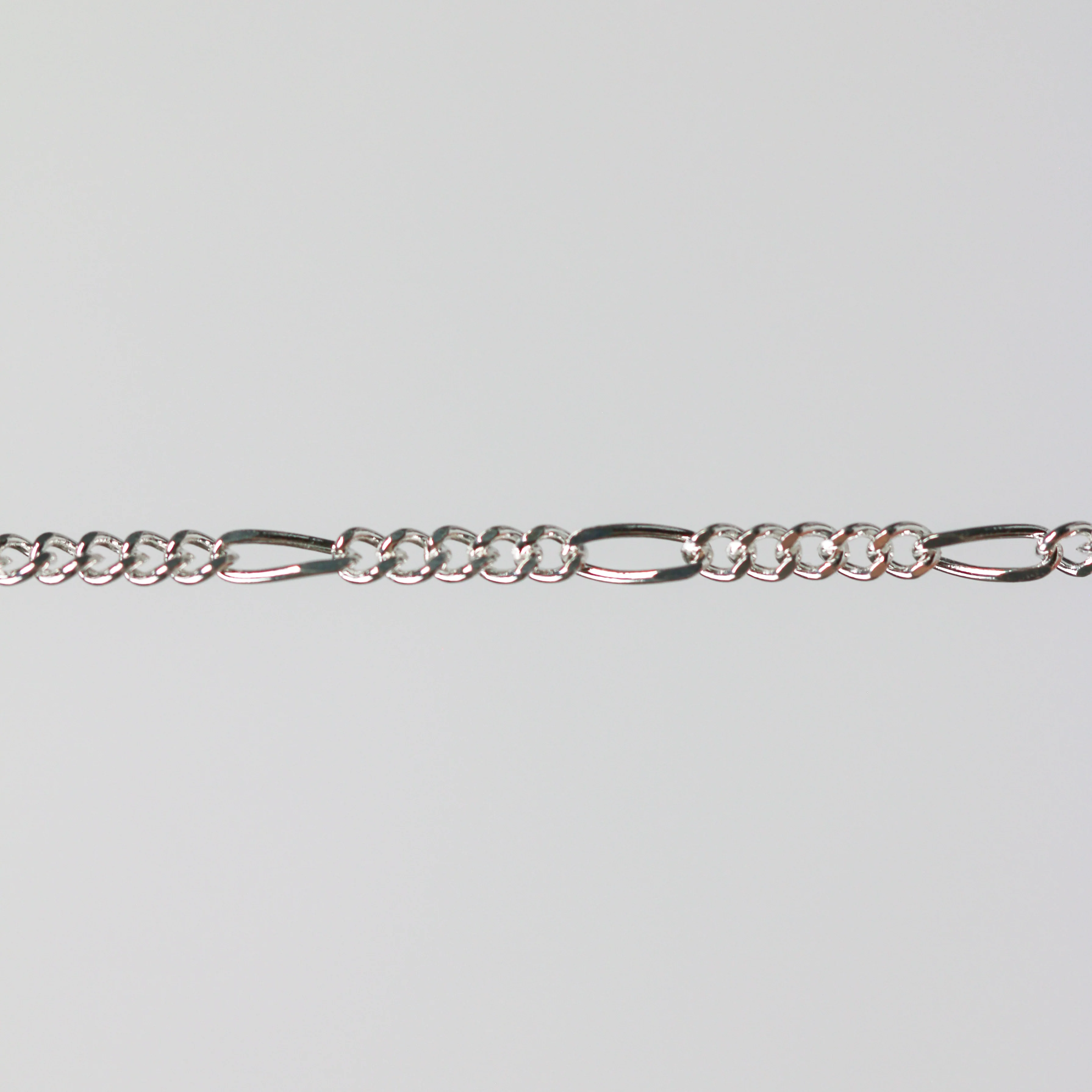 Charlie Permanent Jewelry Chain, Figaro Design, Lie Flat Links, Available in Gold Options and Sterling Silver - Image 4