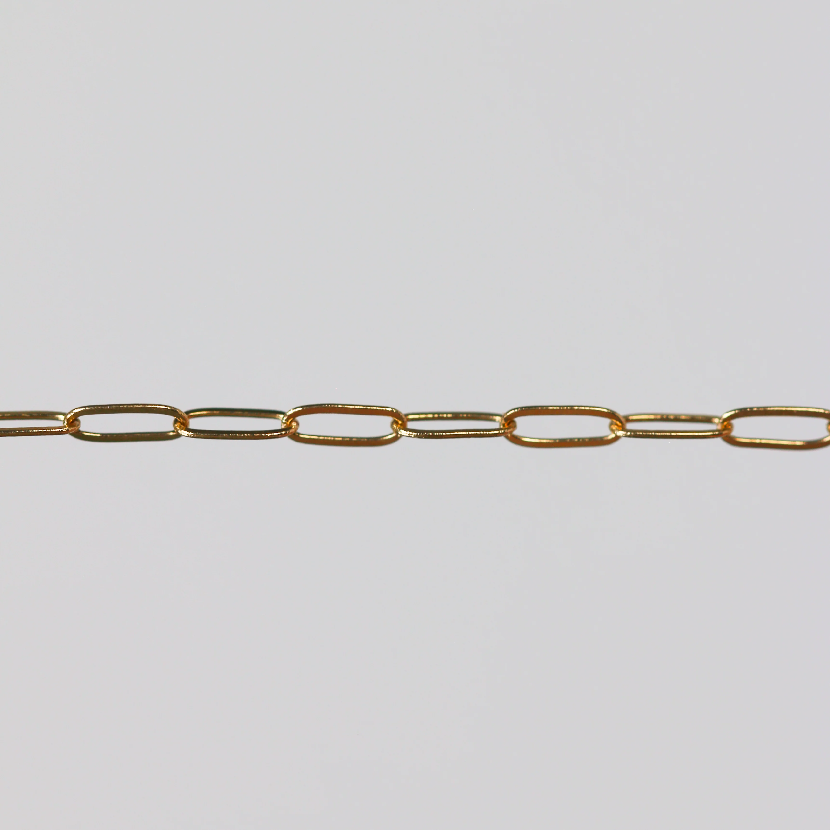 Chloe Permanent Jewelry Chain, Oval Cable Design, Flat Oval Links, Available in Gold Options and Silver - Image 3