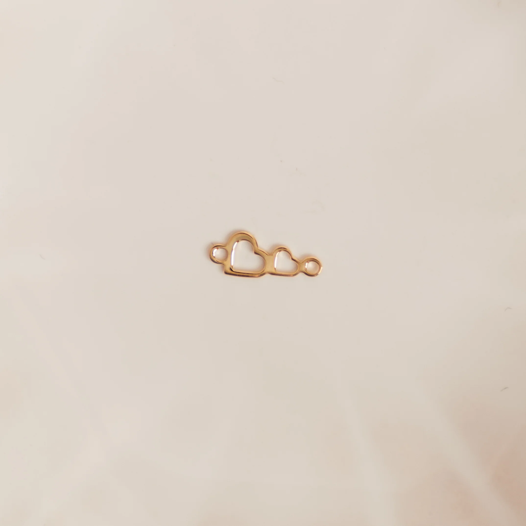 Double Heart Auburn Connectors | 4 Pack | 14K Gold Filled Yellow and .925 Sterling Silver - Image 5