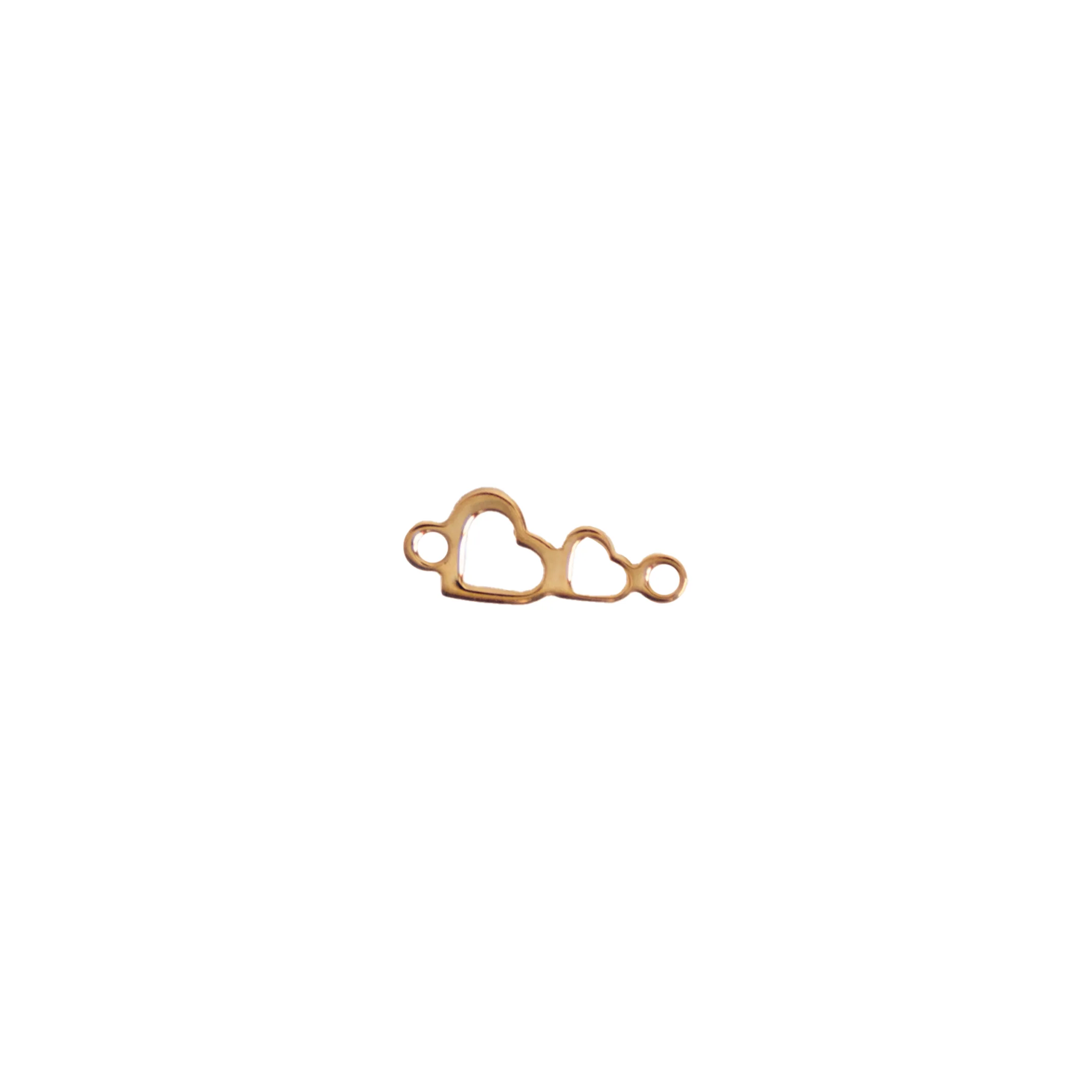 Double Heart Auburn Connectors | 4 Pack | 14K Gold Filled Yellow and .925 Sterling Silver - Image 7
