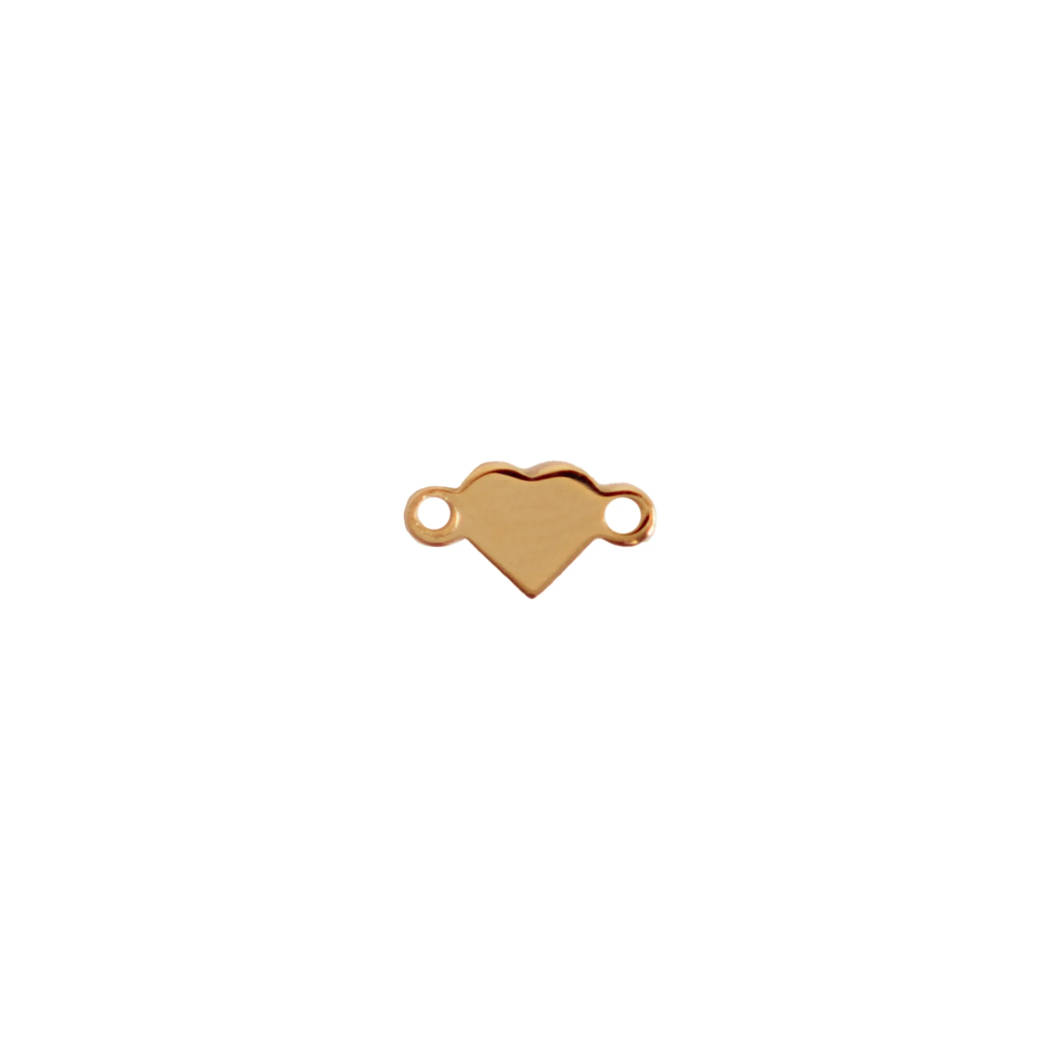 Single Heart Auburn Connectors | 4 Pack | 14K Gold Filled Yellow and .925 Sterling Silver - Image 5