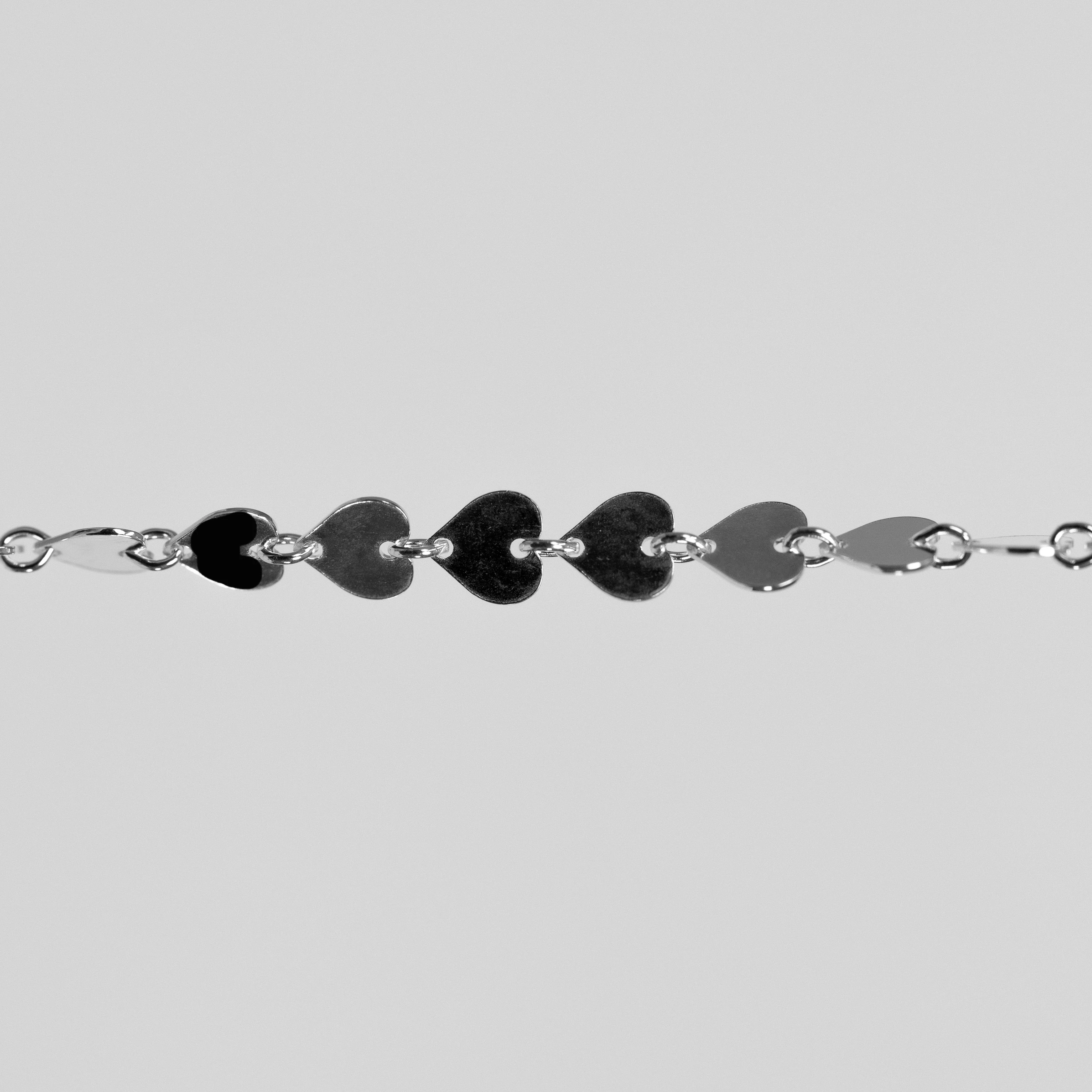 Diana Permanent Jewelry Chain, Continuous Heart Design, Available in Sterling Silver - Image 4