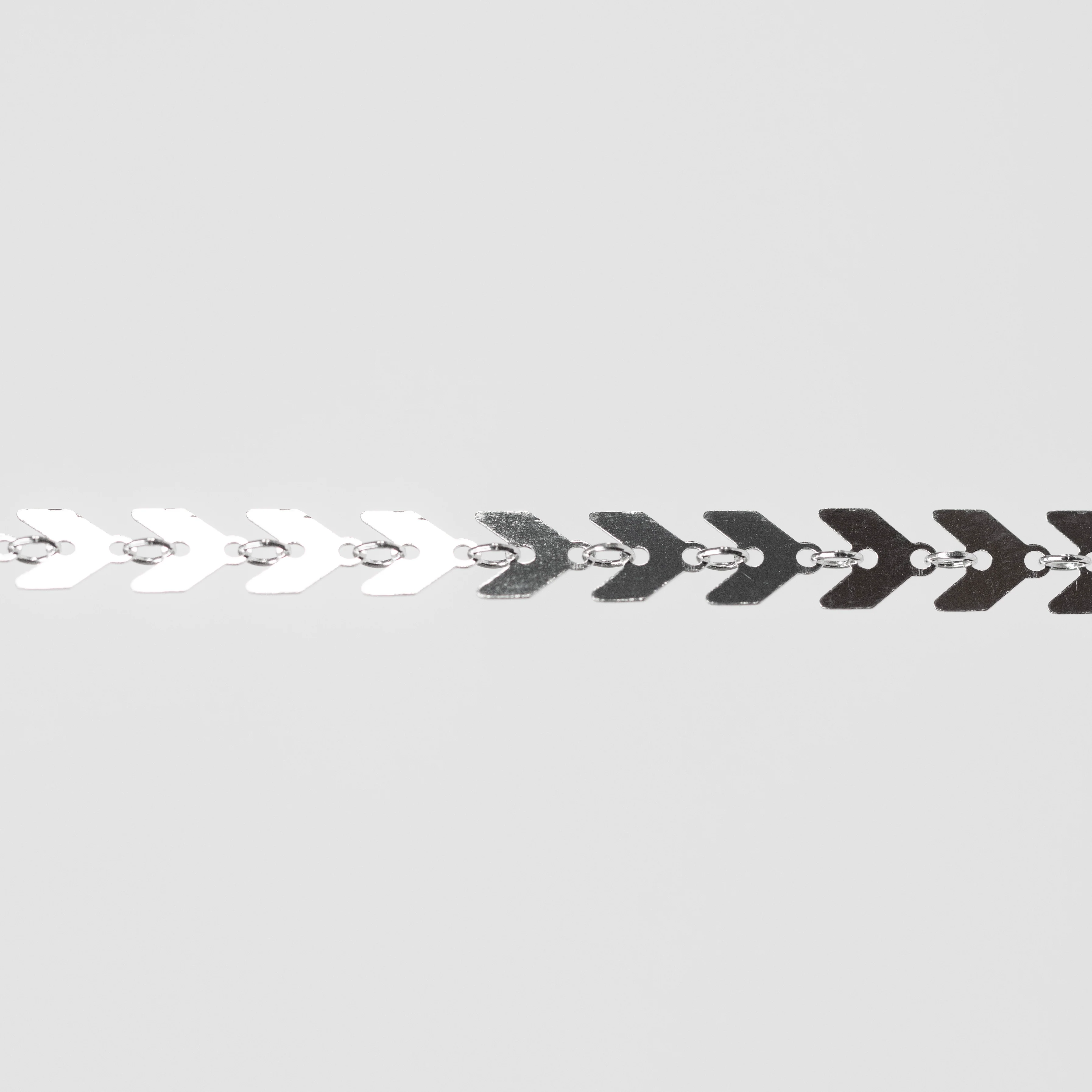 Fiona Permanent Jewelry Chain, Continuous Arrow Elements, Available in Sterling Silver - Image 3