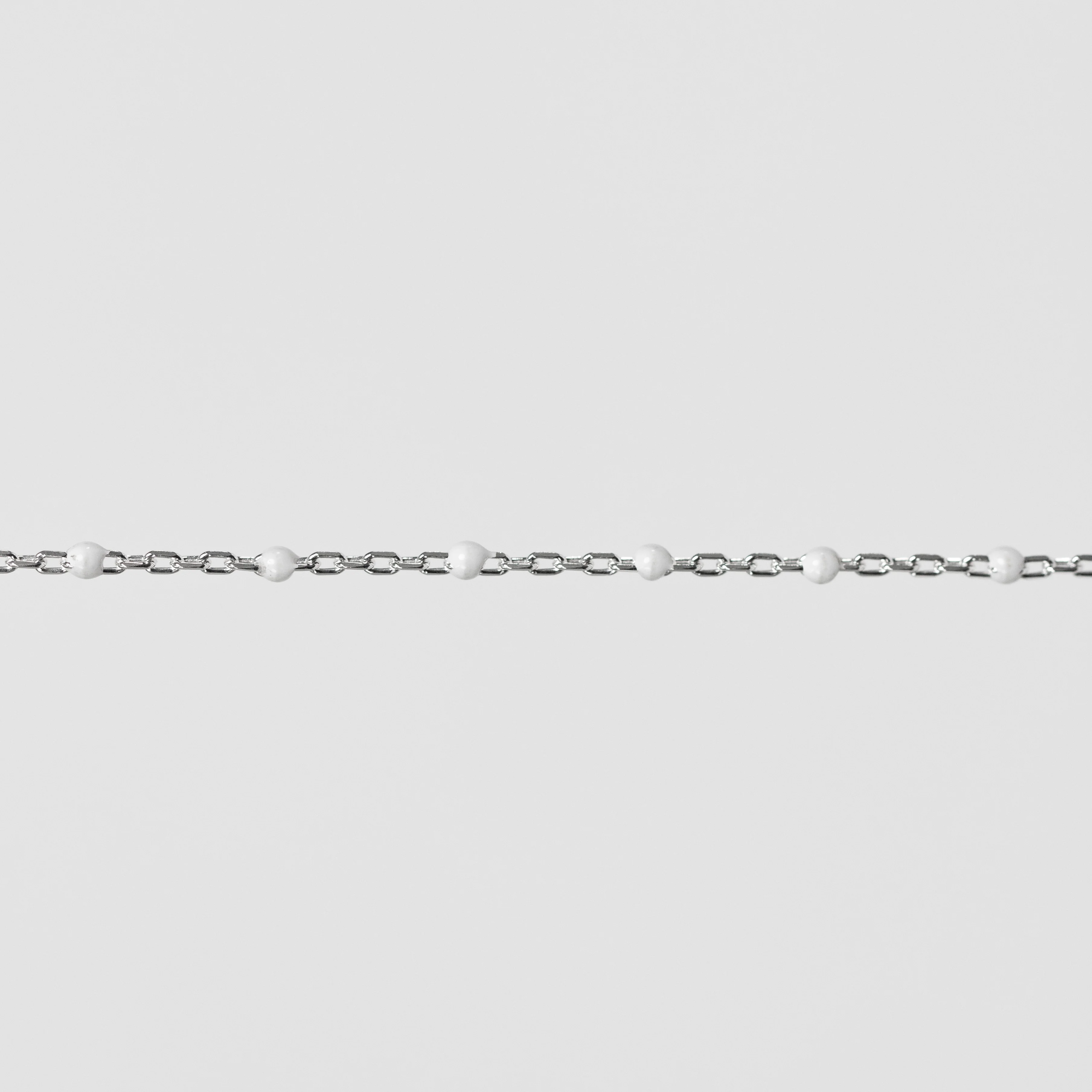 Hazel Permanent Jewelry Chain, DC Cable with Enamel Beads, Available in Sterling Silver and Yellow Gold-Filled - Image 3
