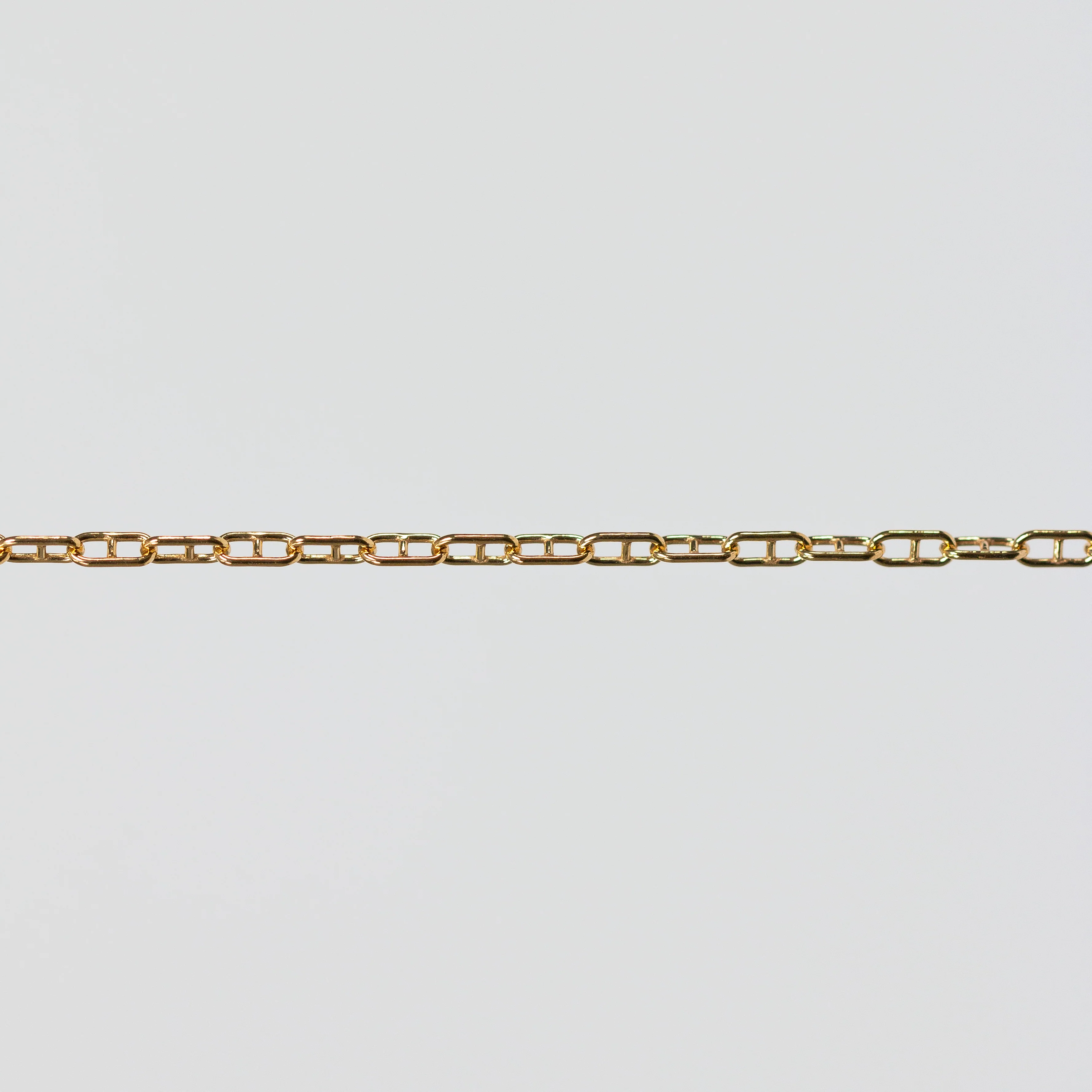 Karla Permanent Jewelry Chain, Mariner Links, Available in Yellow Gold-Filled