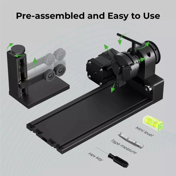 Rotary Attachment Tool for xTool F1 Portable Laser Engraver for Permanent Jewelry - Image 2