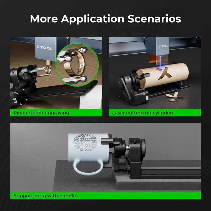 Rotary Attachment Tool for xTool F1 Portable Laser Engraver for Permanent Jewelry - Image 3