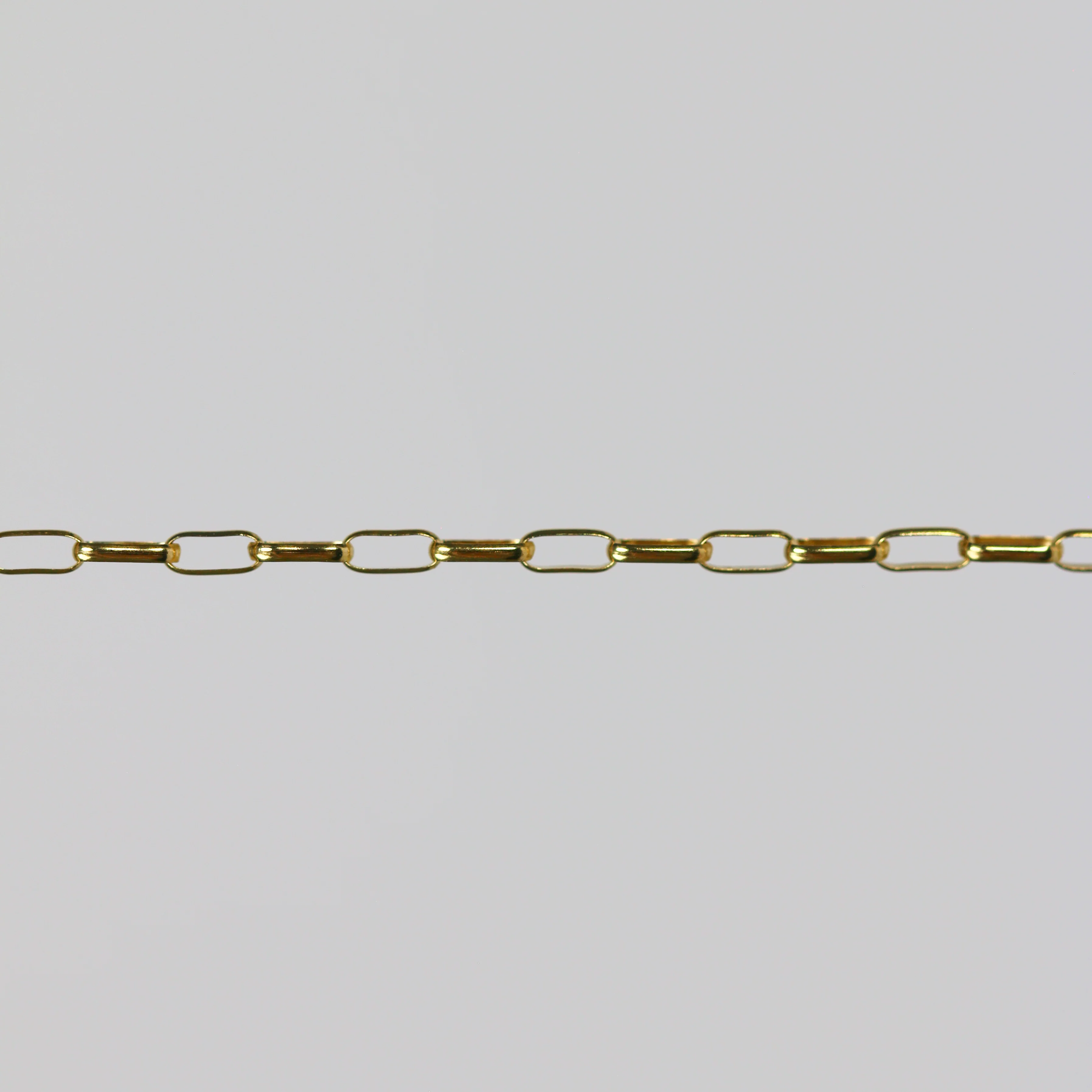 Sarah Permanent Jewelry Chain, Rolo Design, Long Links, Available in Gold Options and Silver - Image 2