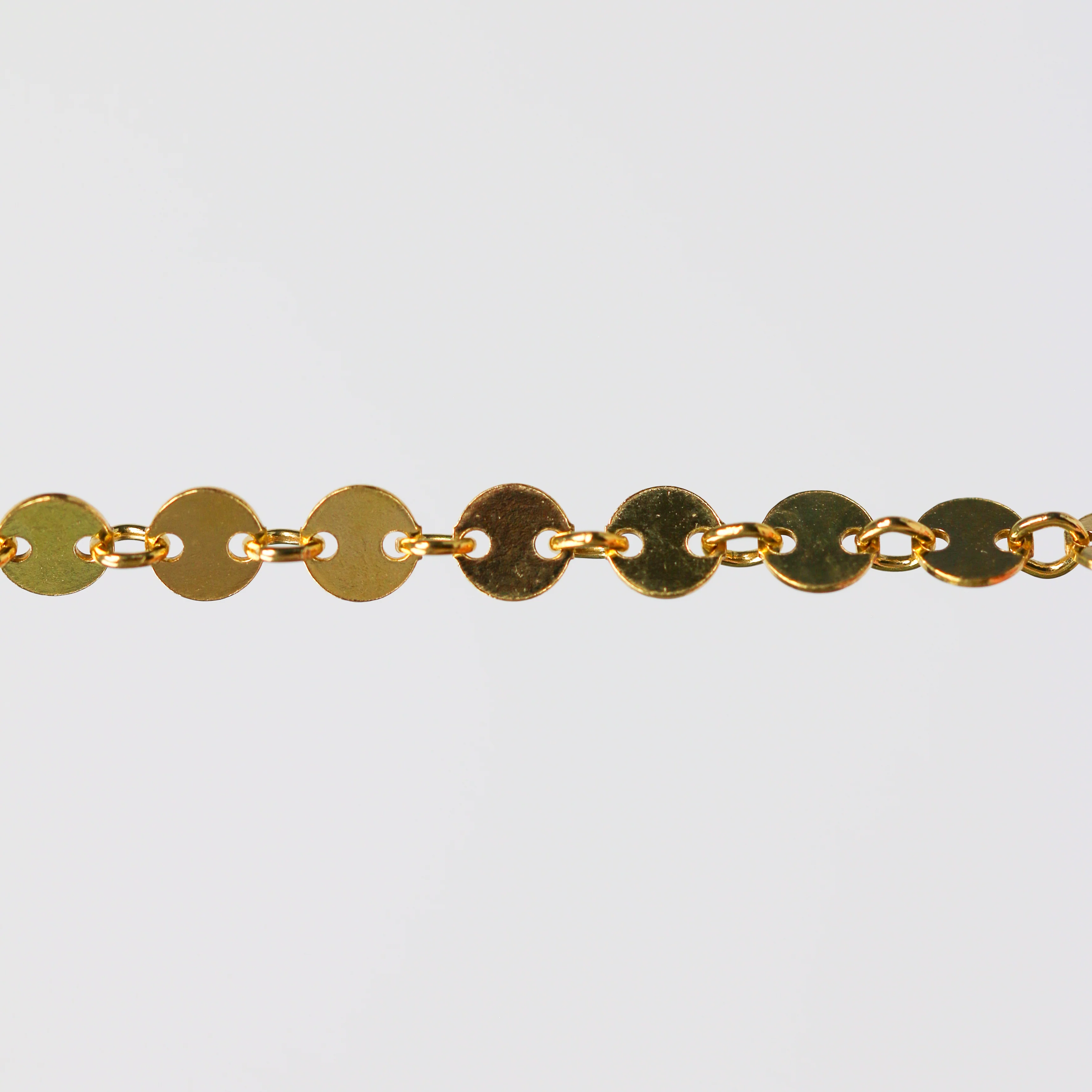 Shaylee Permanent Jewelry Chain, Disk Design, Small Round Links, Available in Gold Filled and Silver - Image 3